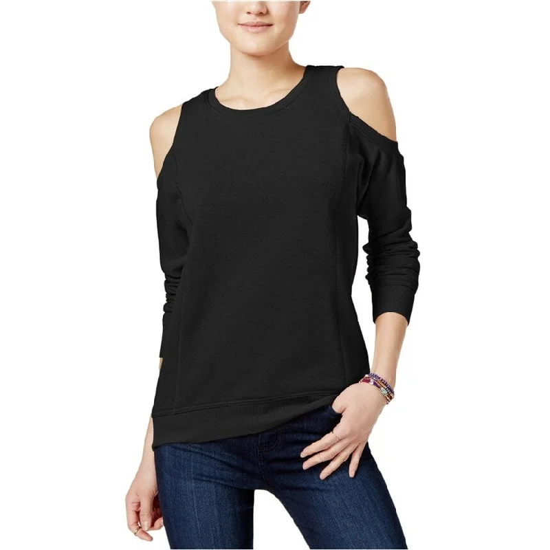 Ultra Flirt Womens Knit Pullover Blouse, Black, Small