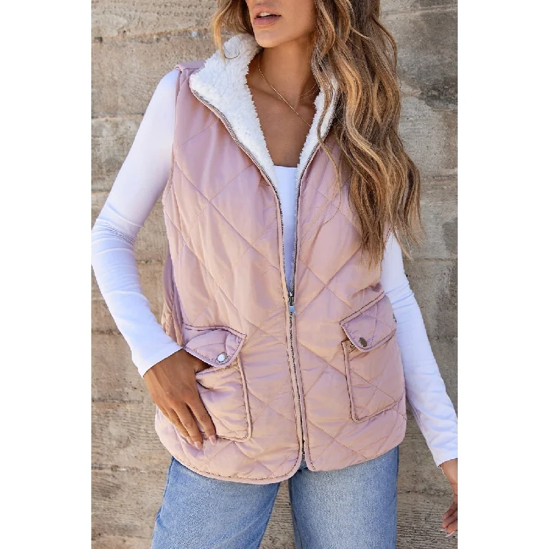 Lillian Fleece Lined Quilted Vest