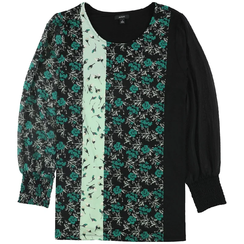 Alfani Womens Mixed Print Pullover Blouse