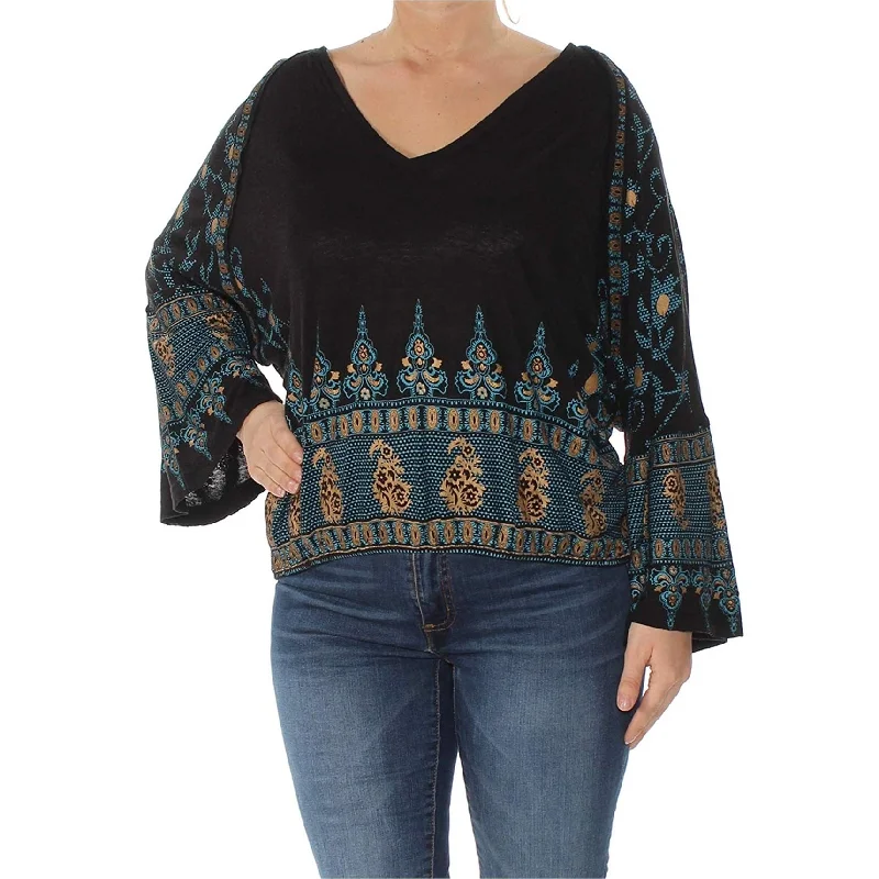 Free People Womens Medallion Print Pullover Blouse