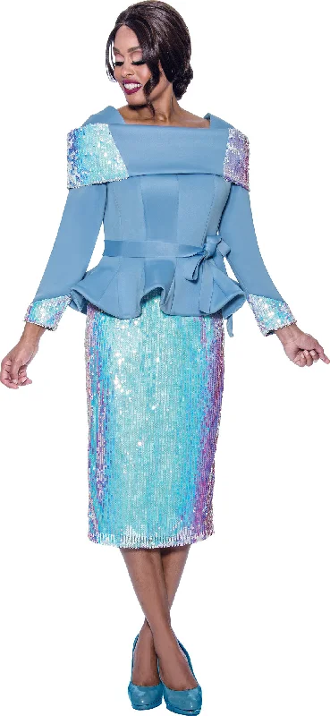 Divine Apparel SL1932W Long Sleeve Plus Size Formal Sequin Midi Dress