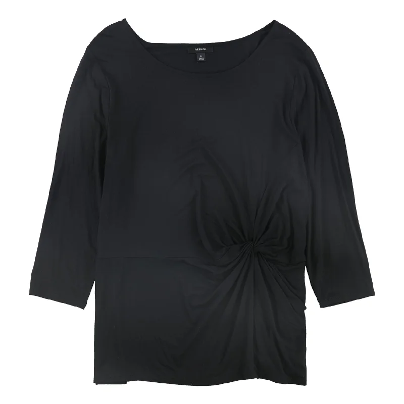 Alfani Womens Side Twist Pullover Blouse