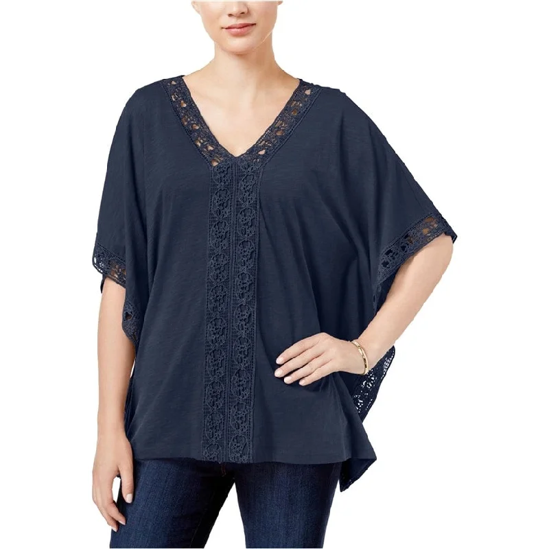 Jm Collection Womens Poncho Pullover Blouse