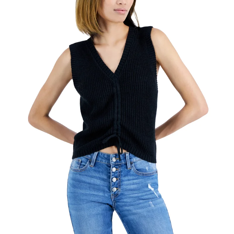 SUGAR MOON - Ruched Sweater Vest