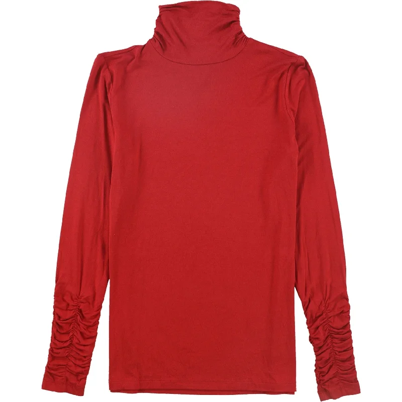 Alfani Womens Ruched Pullover Blouse, Red, X-Small