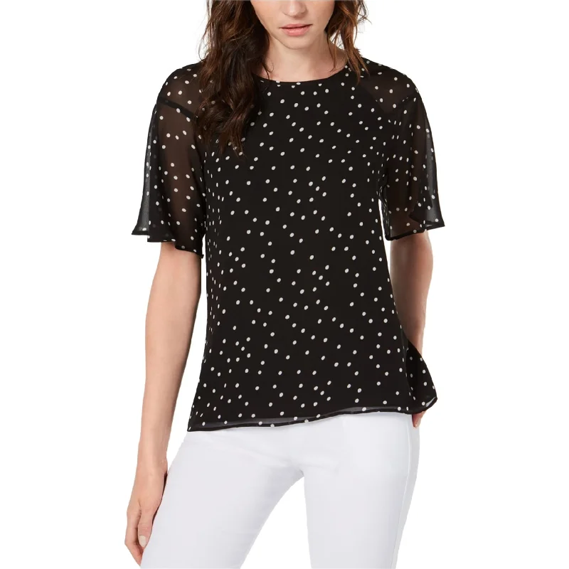 Vince Camuto Womens Chiffon Pullover Blouse