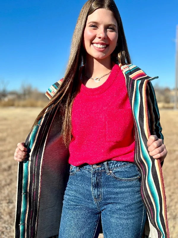 Don't Pick My Pockets Viva Magenta Sweater*