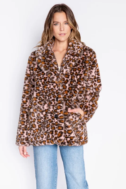 Faux Fur Cheetah Jacket