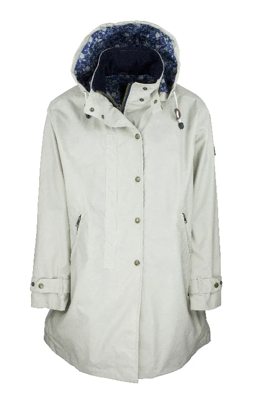 W08 - Ladies Brighton Staywax Parka - WHITE