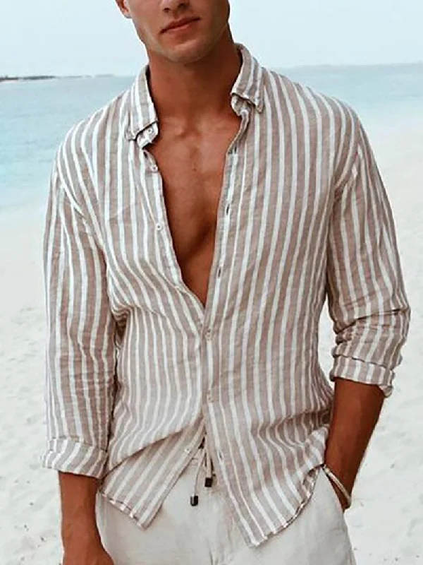 Men's Casual All-match Striped Shirt