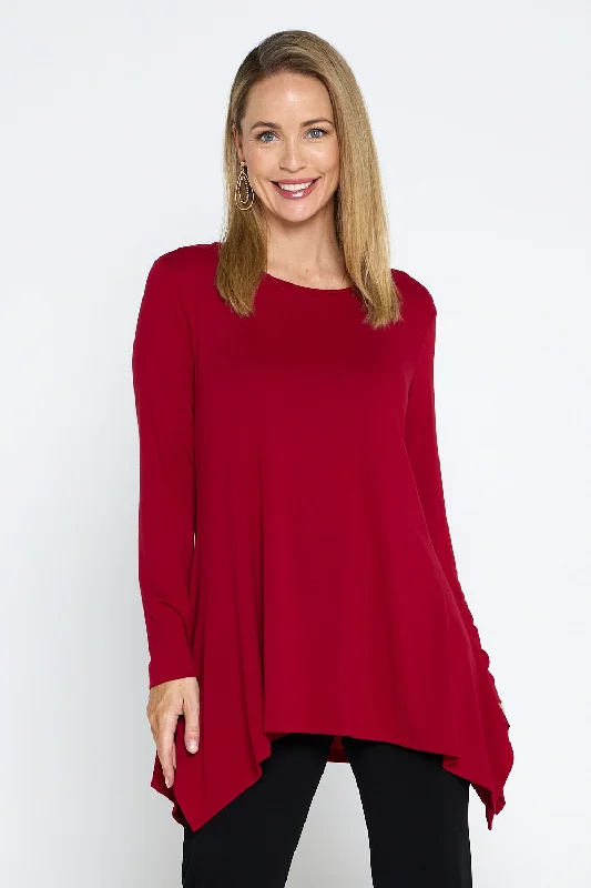 Andrea Long Sleeve Top - Red